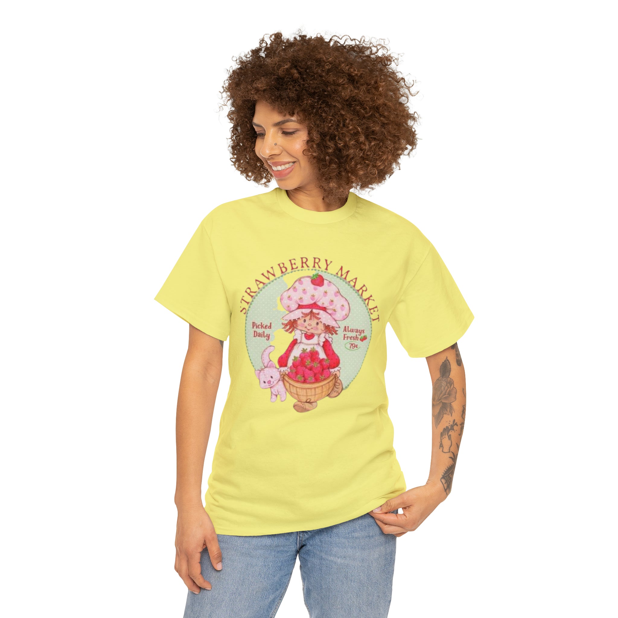 Strawberry Shortcake-  Unisex Heavy Cotton T-Shirt - Creations by Chris and Carlos